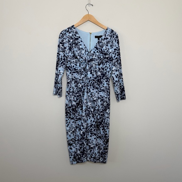 Donna Karan Animal Print Knee Length Dress mature classic trending Size 12 - Picture 2 of 12